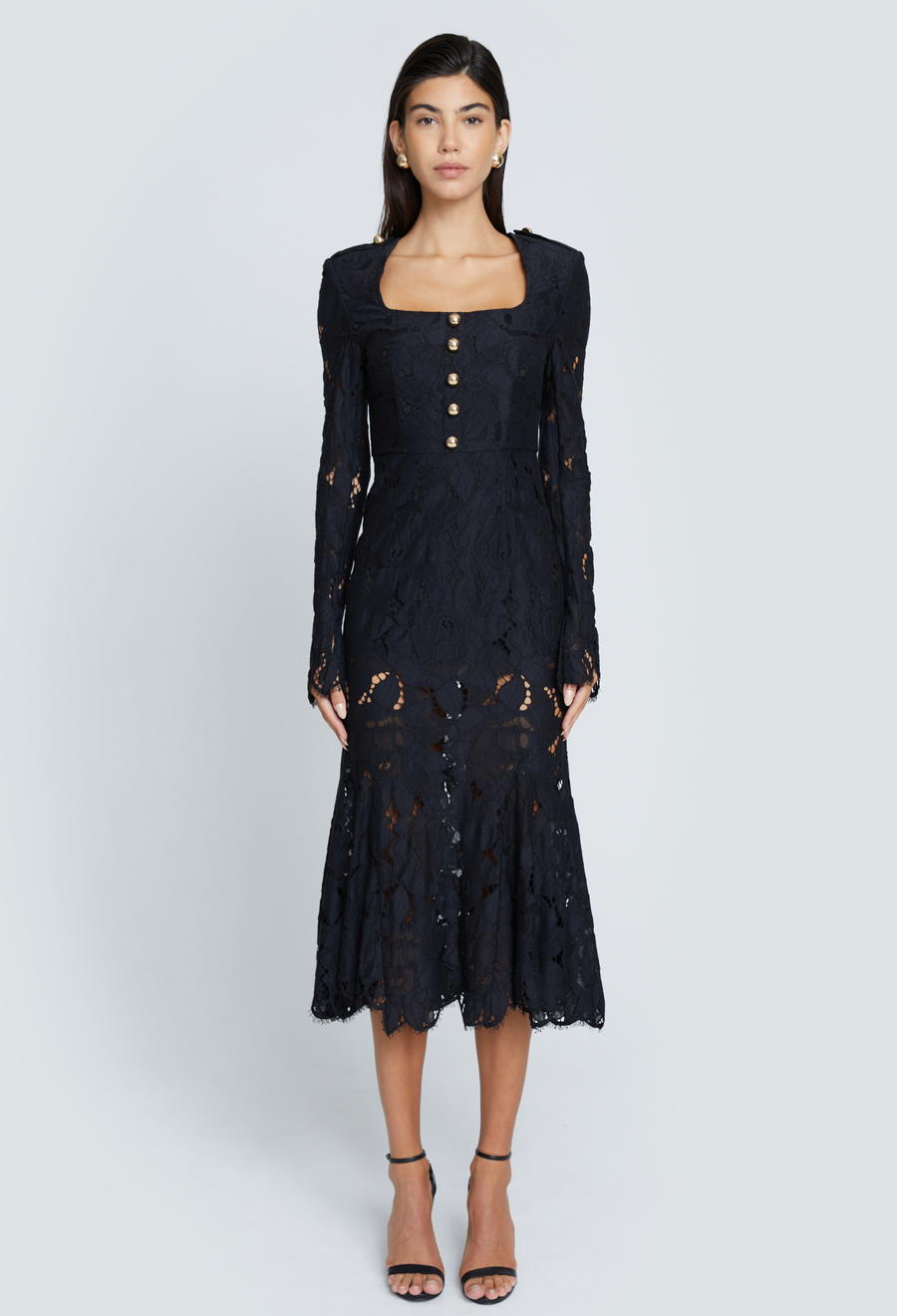 KATE GODET LACE DRESS