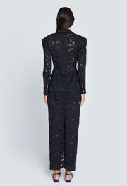 JACKIE CURVED LACE BLAZER