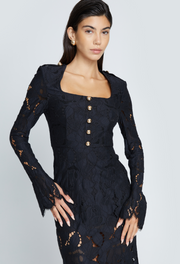KATE GODET LACE DRESS