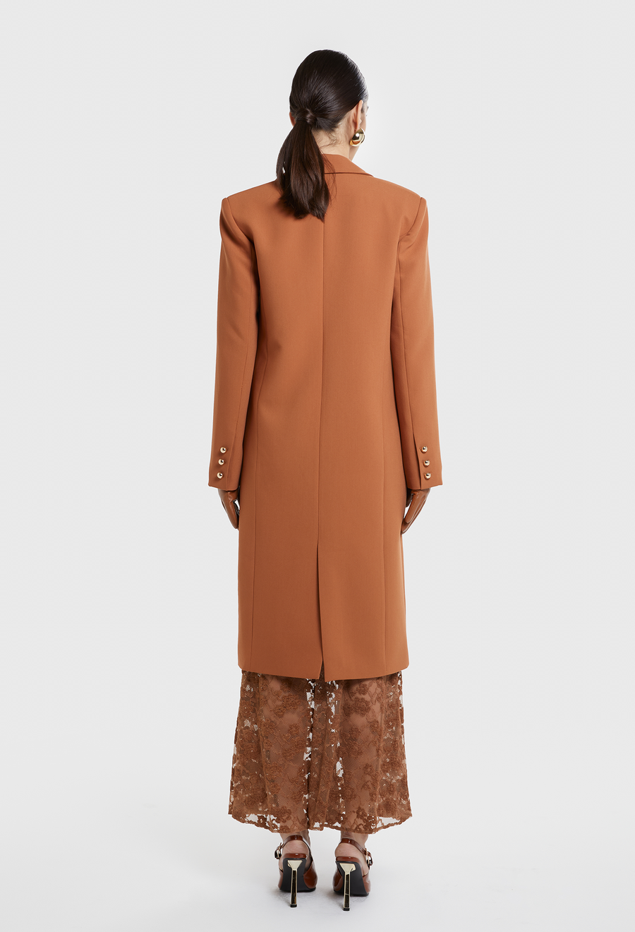 MOCHA MANHATTAN BLAZER COAT