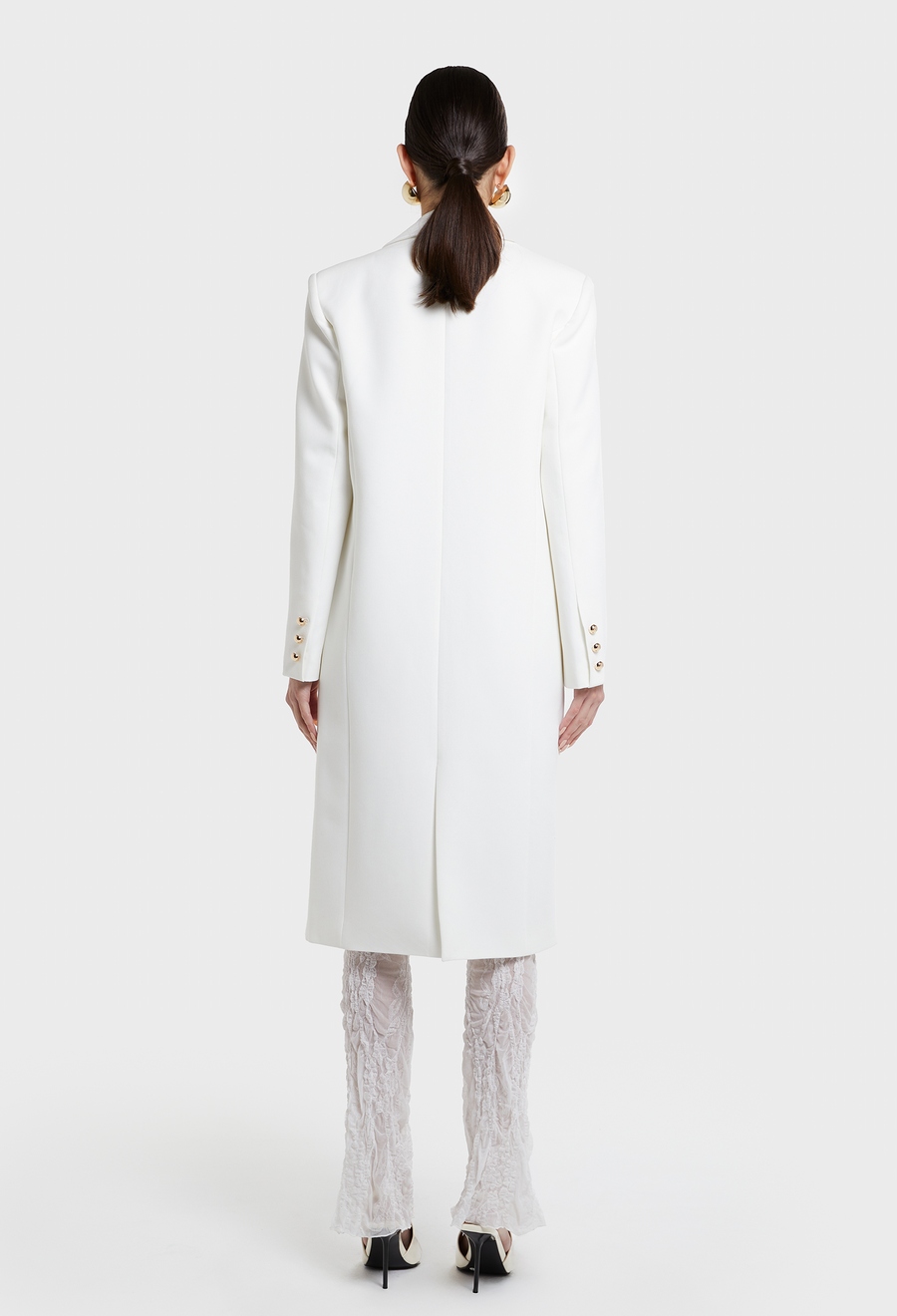 WHITE MANHATTAN BLAZER COAT