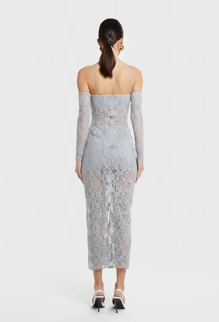 Grey Frida Lace Dress