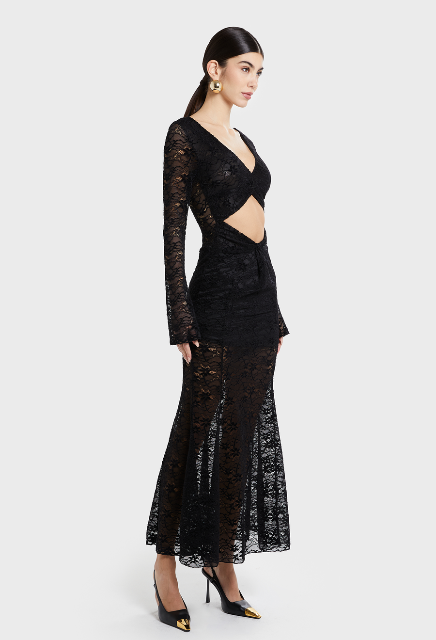 BLACK LIZA LACE DRESS