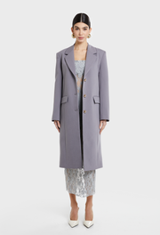 GREY MANHATTAN BLAZER COAT