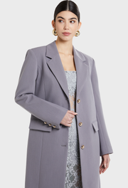 GREY MANHATTAN BLAZER COAT