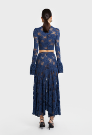 SAPPHIRE RENE LACE CROP TOP