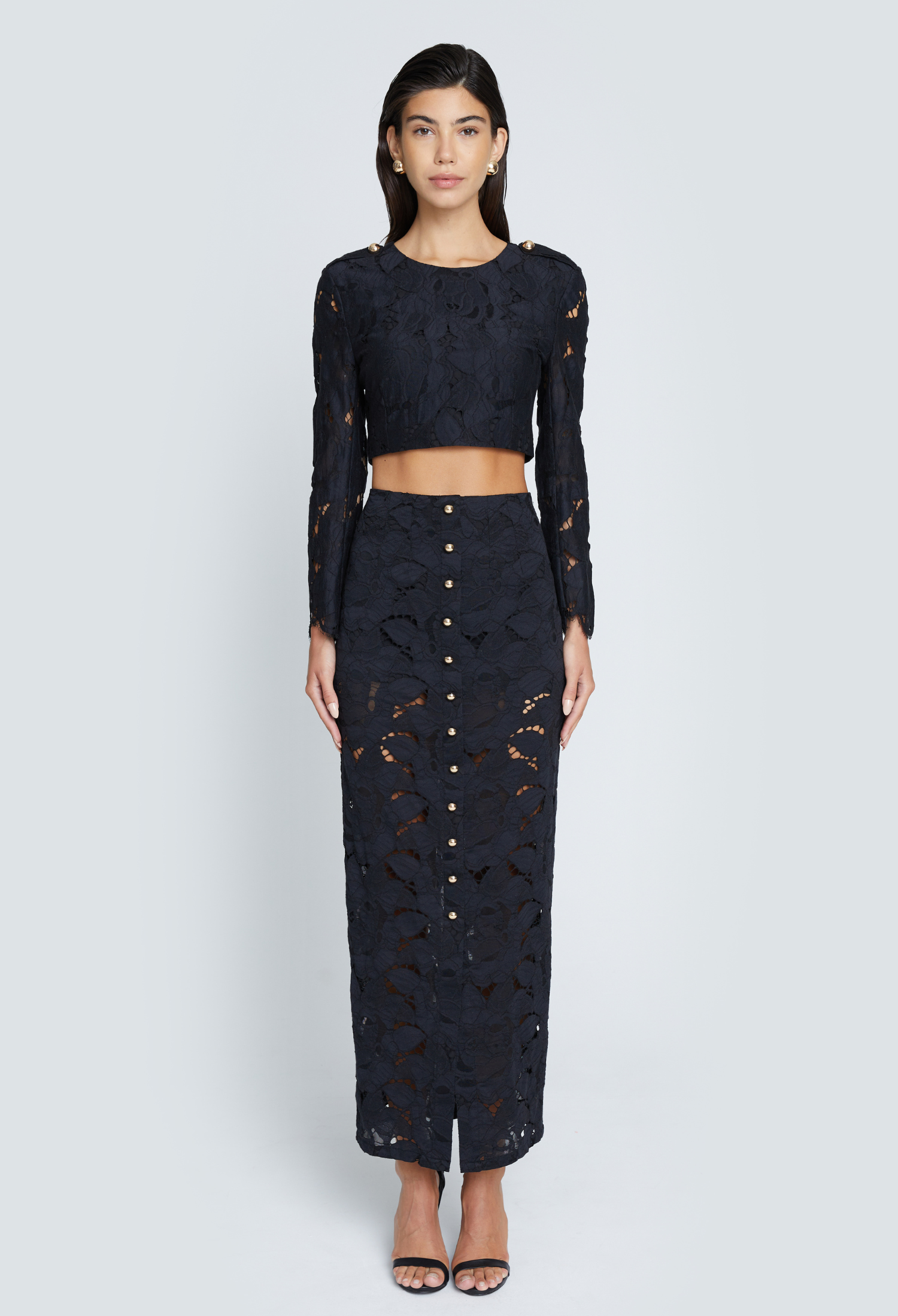 VERA LONG SLEEVE LACE CROP