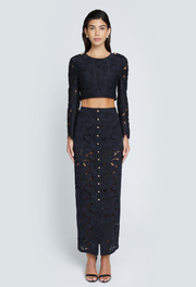 VERA LONG SLEEVE LACE CROP