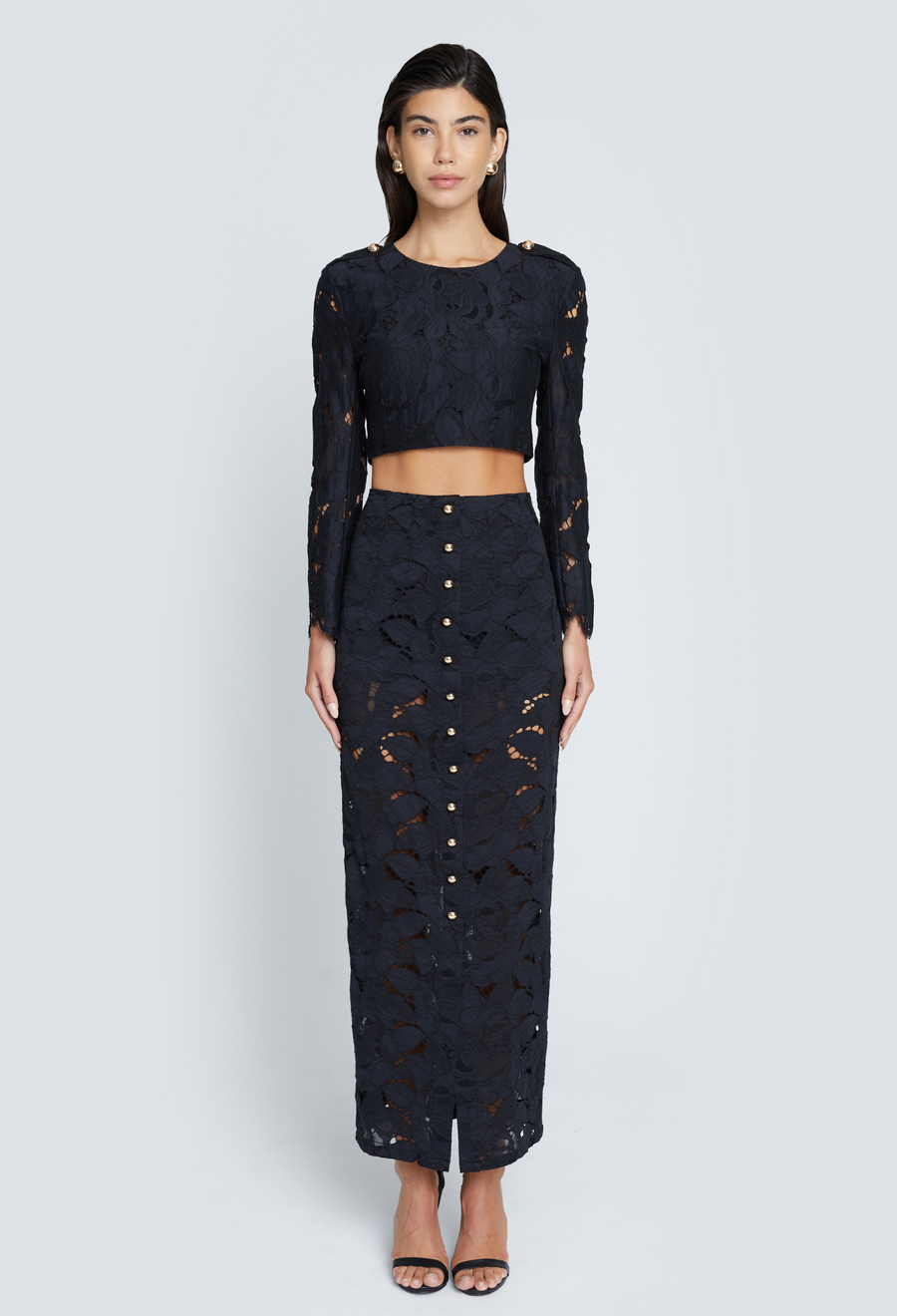 VERA LONG SLEEVE LACE CROP