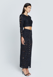 VERA LONG SLEEVE LACE CROP