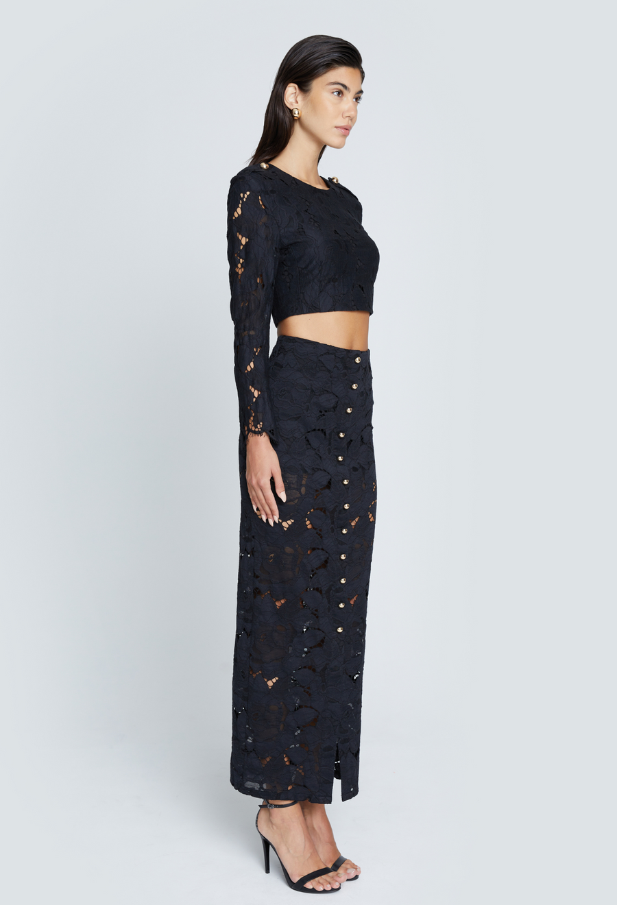 VERA LONG SLEEVE LACE CROP