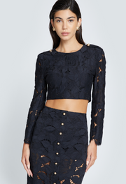 VERA LONG SLEEVE LACE CROP