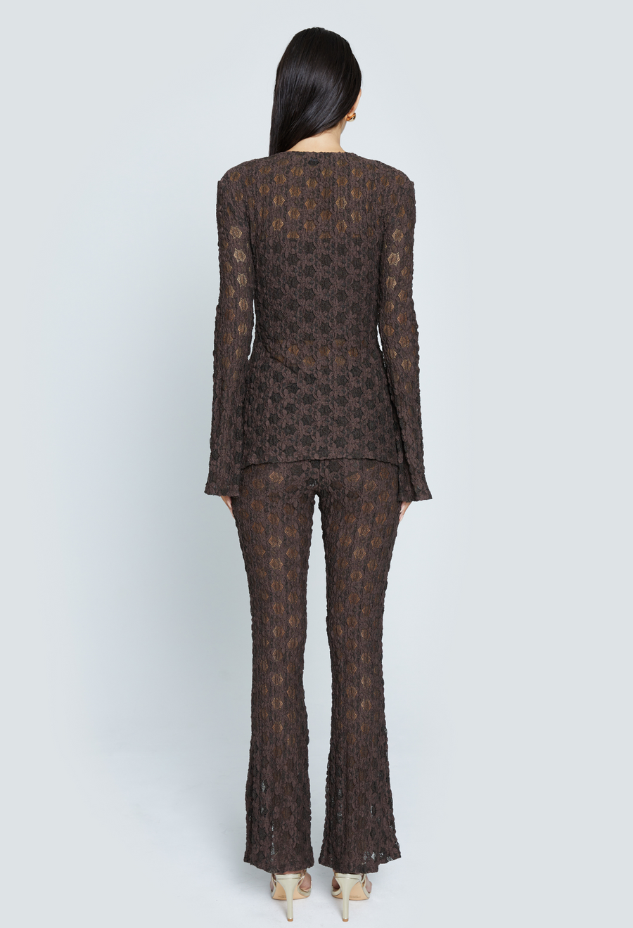 AUBREY SPLIT HEM LACE PANT