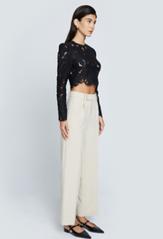 ALAIA LACE CROP TOP