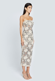 FLORENCE BEADED FLORAL LACE DRESS