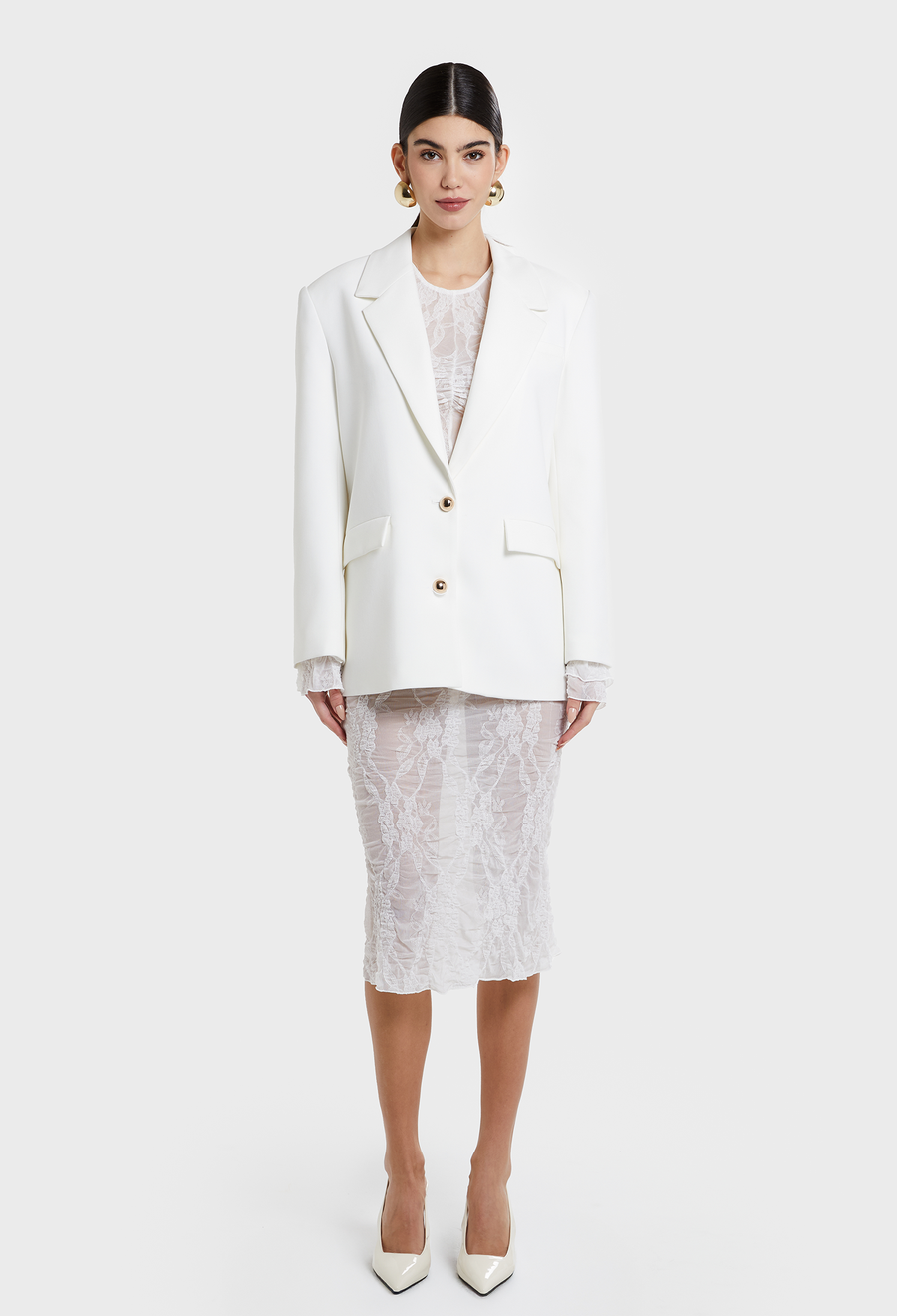 WHITE DOWNTOWN BLAZER