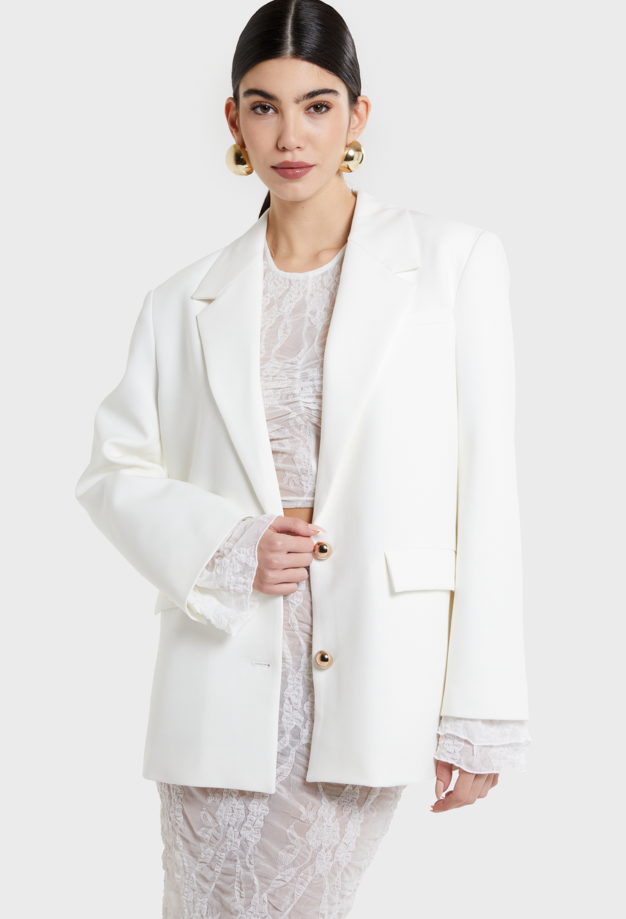 WHITE DOWNTOWN BLAZER