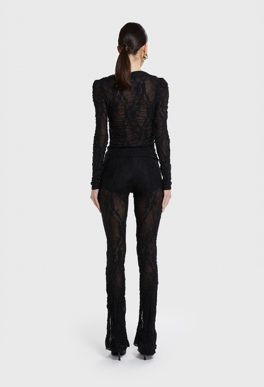 BLACK AUBREY LACE PANT