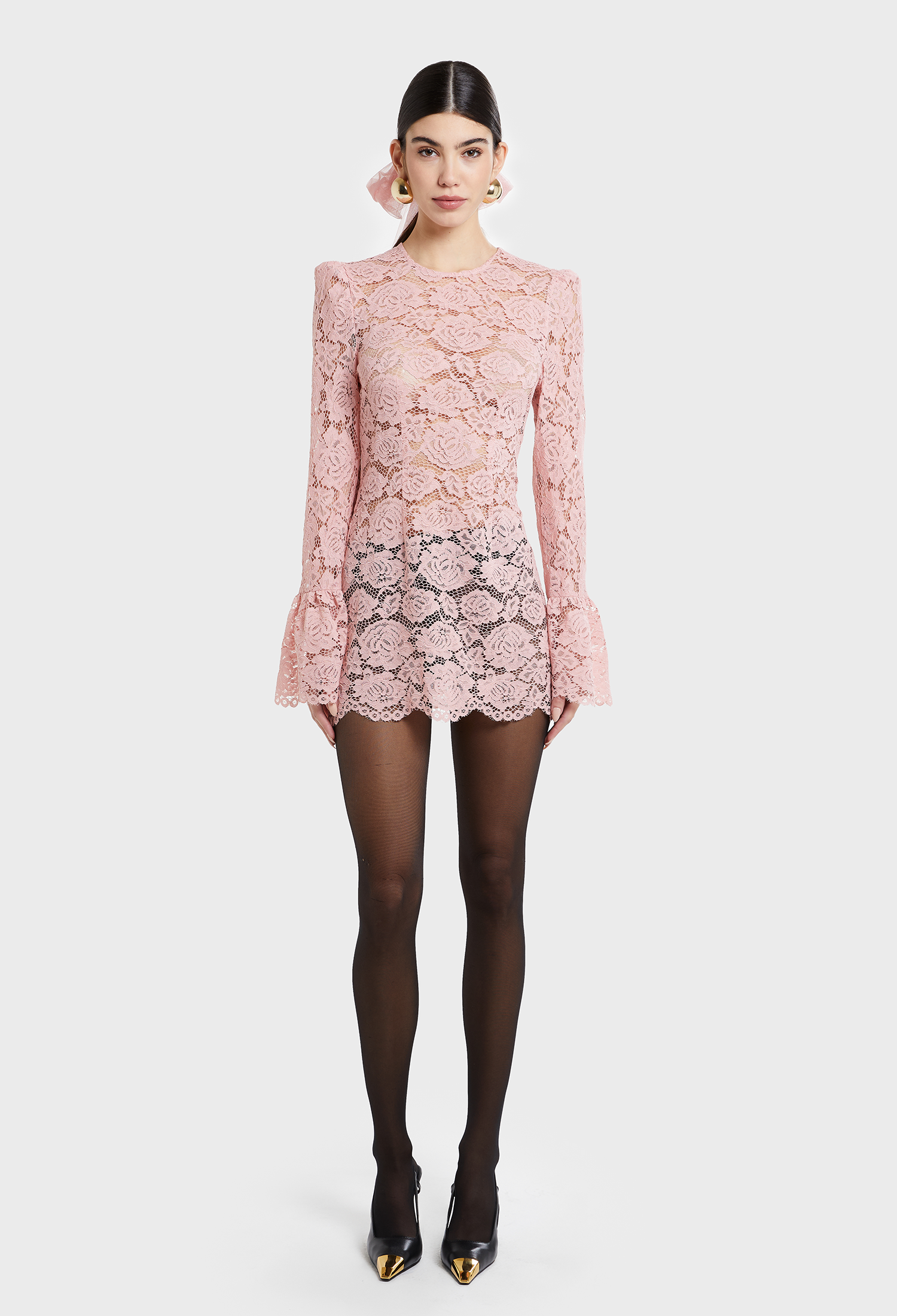 bella lace dress AE Bella Lace Inset Midi Dress