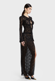 BLACK JOSEPHINE LACE SKIRT