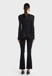 BLACK AUBREY SPLIT HEM PANT