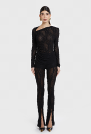 BLACK AUBREY LACE PANT