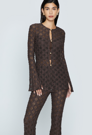AUBREY SPLIT HEM LACE PANT