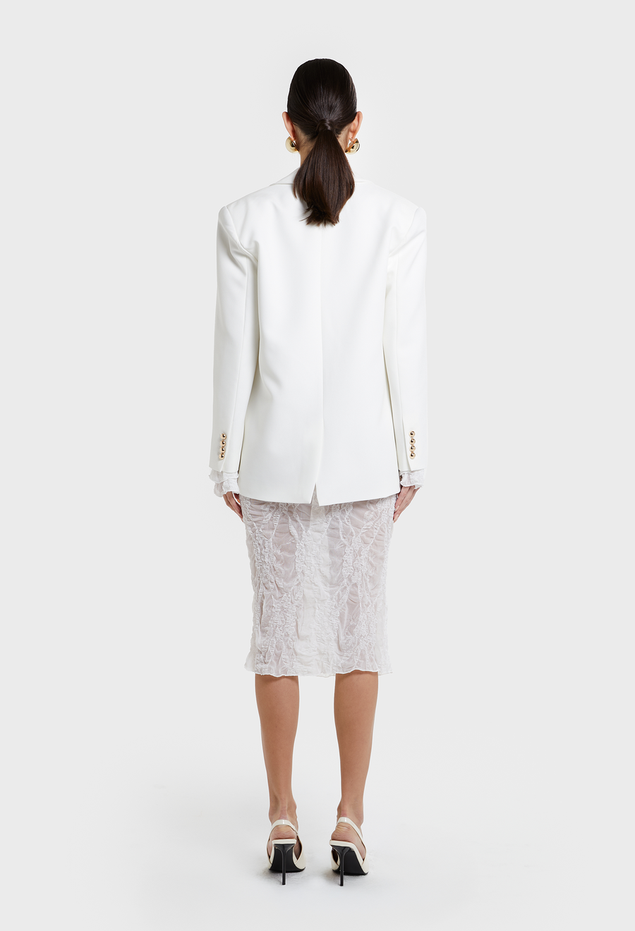 WHITE DOWNTOWN BLAZER
